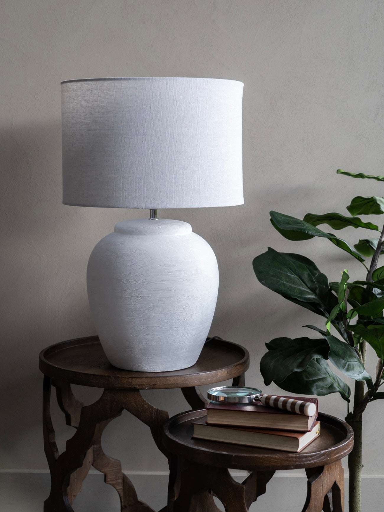 Rhodes White Ceramic Table Lamp Large